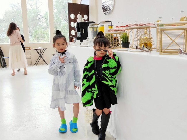2021年4月19号广州品牌童装秋冬新品发布会自助餐活动现场
